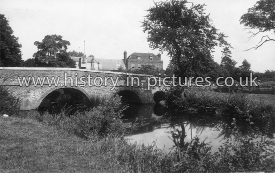 Blue Mill Bridge and River Chelmer, Witham Essex. c.1920's